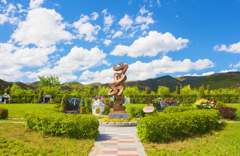 寿字雕塑景观节地葬
